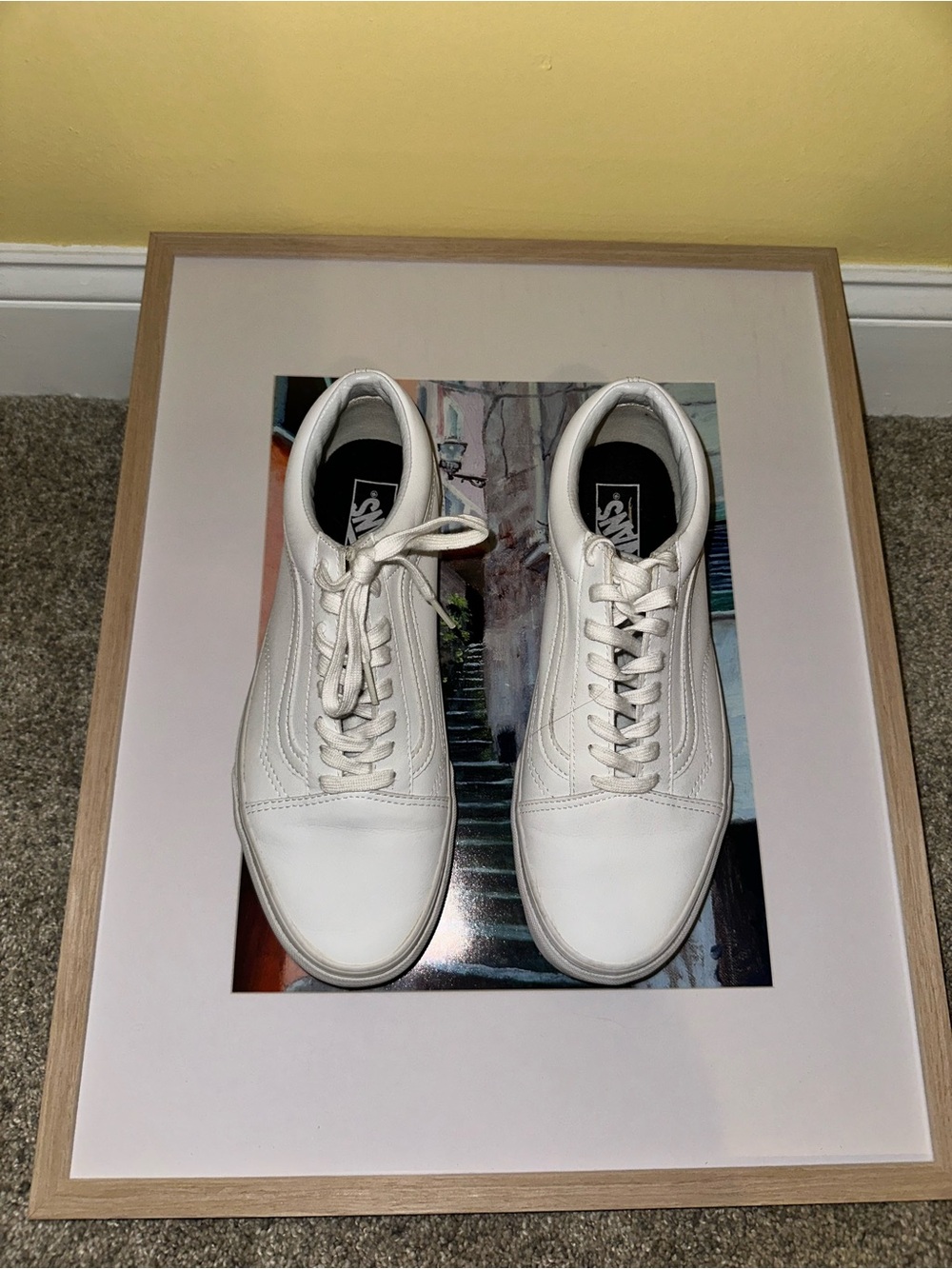 Vans White Leather Low-Top Sneakers for Men — Clean Classic Style
